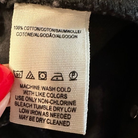 Free People We the Free Black Jean Shorts Cutoffs Shorts 24(b3 - Picture 6 of 12